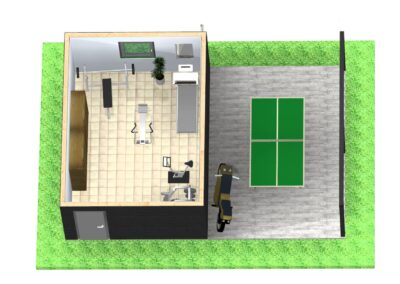 Zahradní domek 5 7,5 dispozice 1 2
